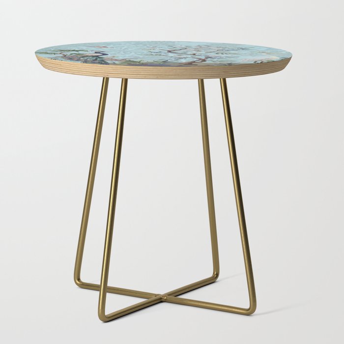 Chinoiserie Peacock Heron Floral Garden & William Morris Art Side Table Gallery Image 1