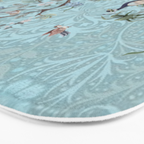 Chinoiserie Peacock Heron Floral Garden & William Morris Art Bath Mat Gallery Image 3