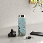 Chinoiserie Peacock Heron Floral Garden & William Morris Art Water Bottle Gallery Image 4