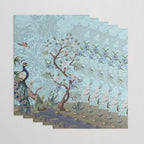 Chinoiserie Peacock Heron Floral Garden & William Morris Art Wrapping Paper Gallery Image 3