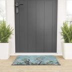 Chinoiserie Peacock Heron Floral Garden & William Morris Art Welcome Mat Gallery Image 3