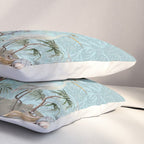 Chinoiserie Peacock Heron Floral Garden & William Morris Art Pillow Sham Gallery Image 3