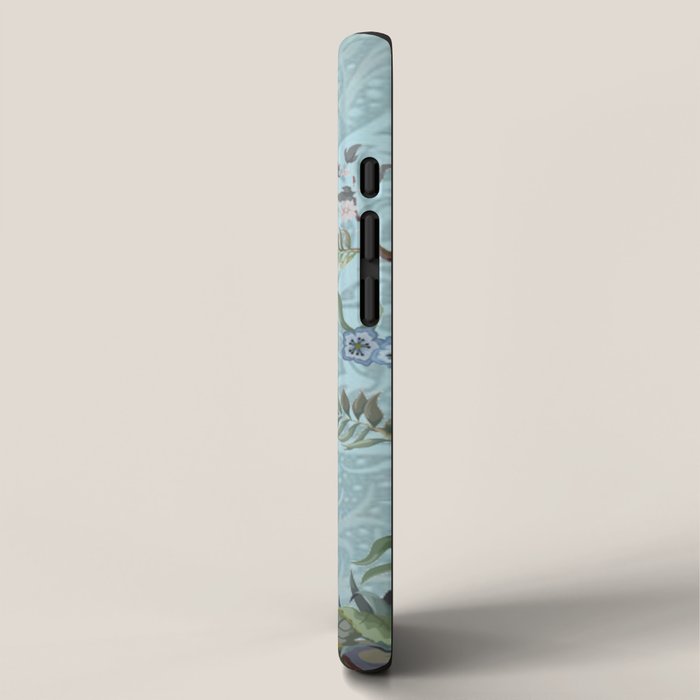 Chinoiserie Peacock Heron Floral Garden & William Morris Art iPhone Case Gallery Image 2