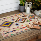 N15 - Oriental Traditional Bohemian Moroccan Artwork. Outdoor Rug Gallery Image 2