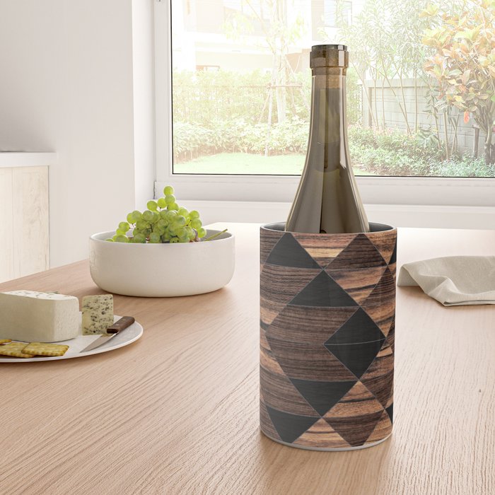 Urban Tribal Pattern No.11 - Aztec - Wood Wine Chiller Gallery Image 4