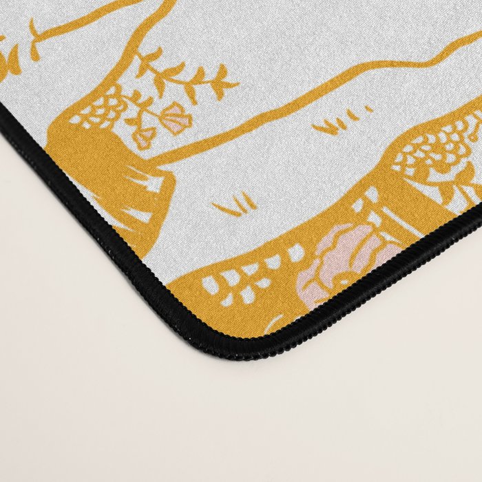 Gold Zodiac Toile Pattern Desk Mat Gallery Image 4