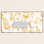 Gold Zodiac Toile Pattern Desk Mat Gallery Image 1