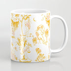 Gold Zodiac Toile Pattern Coffee Mug Gallery Image 1