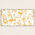 Gold Zodiac Toile Pattern Desk Mat Gallery Image 3