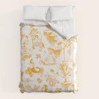 Gold Zodiac Toile Pattern Duvet Cover Gallery Image 6
