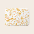 Gold Zodiac Toile Pattern Bath Mat Gallery Image 1
