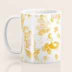 Gold Zodiac Toile Pattern Coffee Mug Gallery Image 3