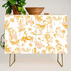 Gold Zodiac Toile Pattern Credenza Gallery Image 1