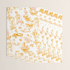 Gold Zodiac Toile Pattern Wrapping Paper Gallery Image 3