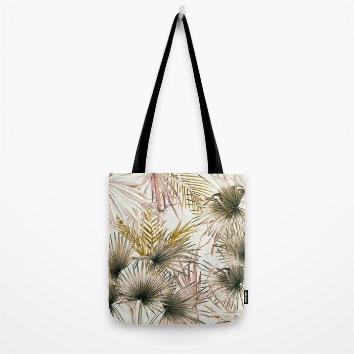 Pink Green leaf II Tote Bag Gallery Image 2