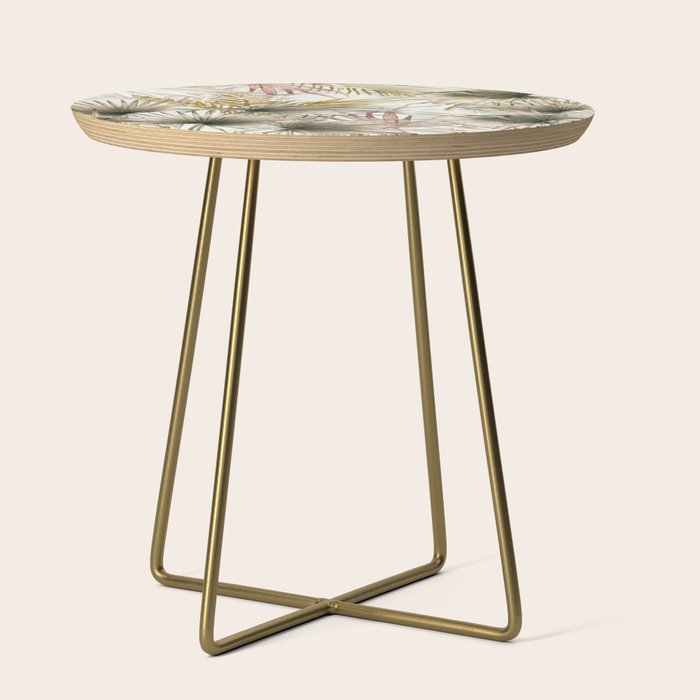 Pink Green leaf II Side Table Gallery Image 1
