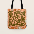 Pumpkin Patch Is My Happy Place Tote Bag Gallery Image 1