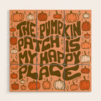 Pumpkin Patch Is My Happy Place Wood Wall Art Gallery Image 1