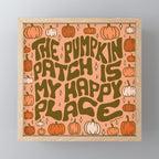 Pumpkin Patch Is My Happy Place Mini Art Print Gallery Image 1