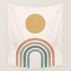 Mid-Century Modern Rainbow Wall Tapestry Gallery Image 4