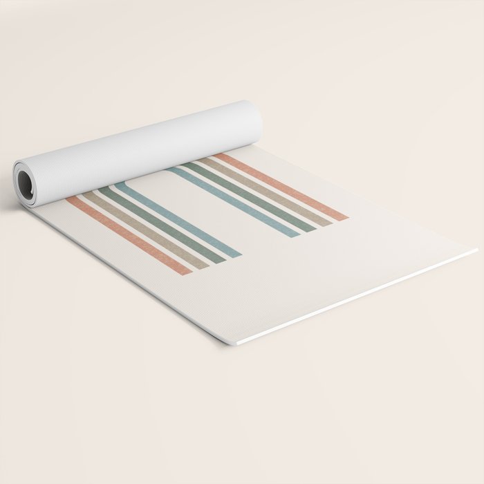 Mid-Century Modern Rainbow Yoga Mat Gallery Image 2