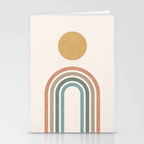 Mid-Century Modern Rainbow Stationery Card Gallery Image 2