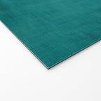 Teal Rich Texture Linen Minimalist Art Welcome Mat Gallery Image 2