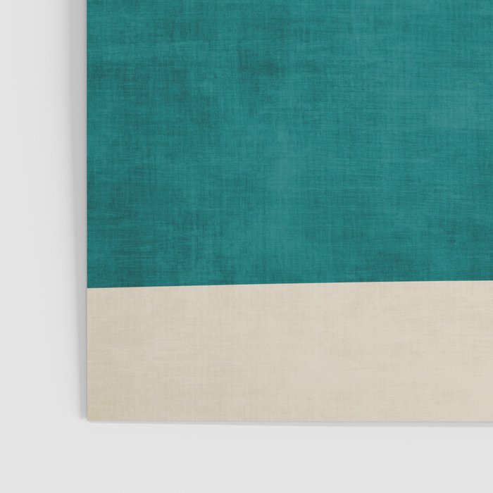 Teal Rich Texture Linen Minimalist Art Poster Gallery Image 3