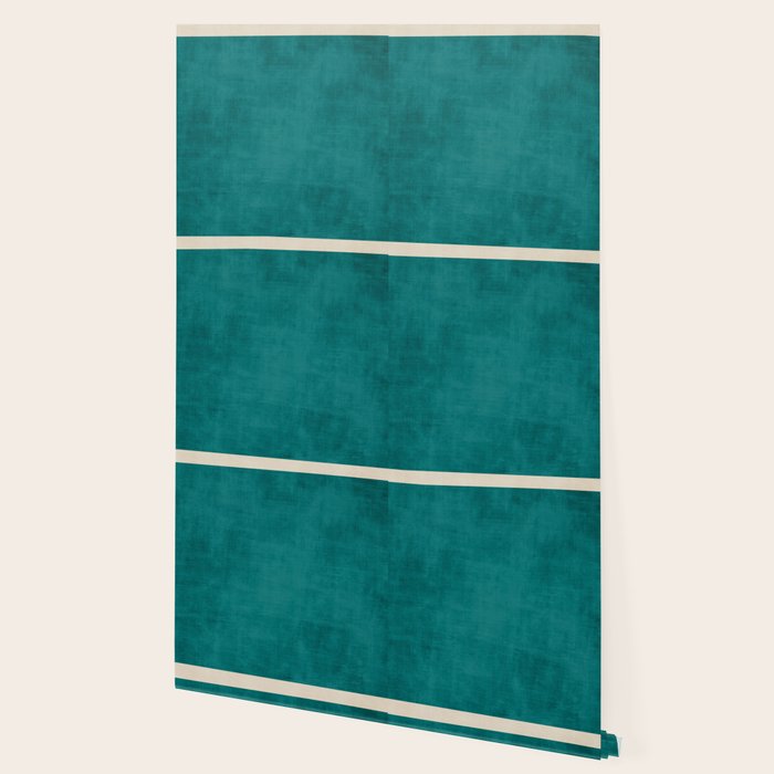 Teal Rich Texture Linen Minimalist Art Wallpaper Gallery Image 2