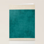 Teal Rich Texture Linen Minimalist Art Stationery Card Gallery Image 2