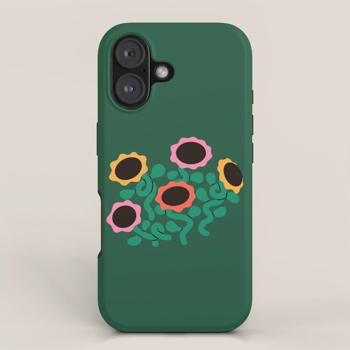 Colorful Abstract Sunflowers iPhone Case Gallery Image 1