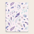 Modern blush pink navy blue purple watercolor floral Notebook Gallery Image 4