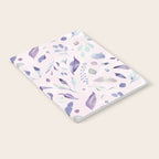 Modern blush pink navy blue purple watercolor floral Notebook Gallery Image 2