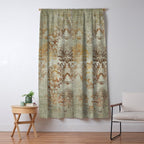 Aged Damask Texture 3 Window Curtain Gallery Image 5