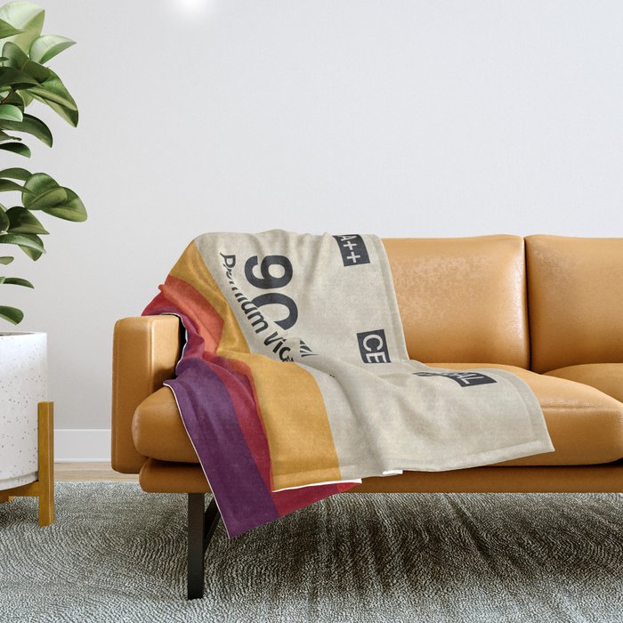 Retro VHS Cassette Tape Throw Blanket Gallery Image 1