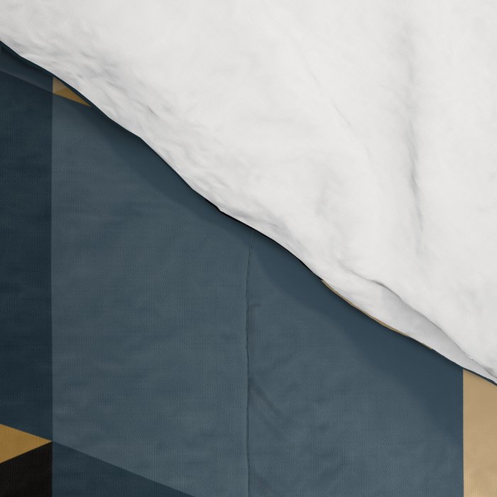 Cuboid Mid Century Abstract Shapes Pattern V Comforter Gallery Image 4