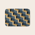 Cuboid Mid Century Abstract Shapes Pattern V Bath Mat Gallery Image 1