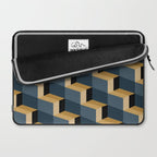 Cuboid Mid Century Abstract Shapes Pattern V Laptop Sleeve Gallery Image 2