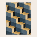 Cuboid Mid Century Abstract Shapes Pattern V Notebook Gallery Image 4