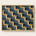 Cuboid Mid Century Abstract Shapes Pattern V Serving Tray Gallery Image 1