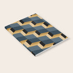 Cuboid Mid Century Abstract Shapes Pattern V Notebook Gallery Image 2