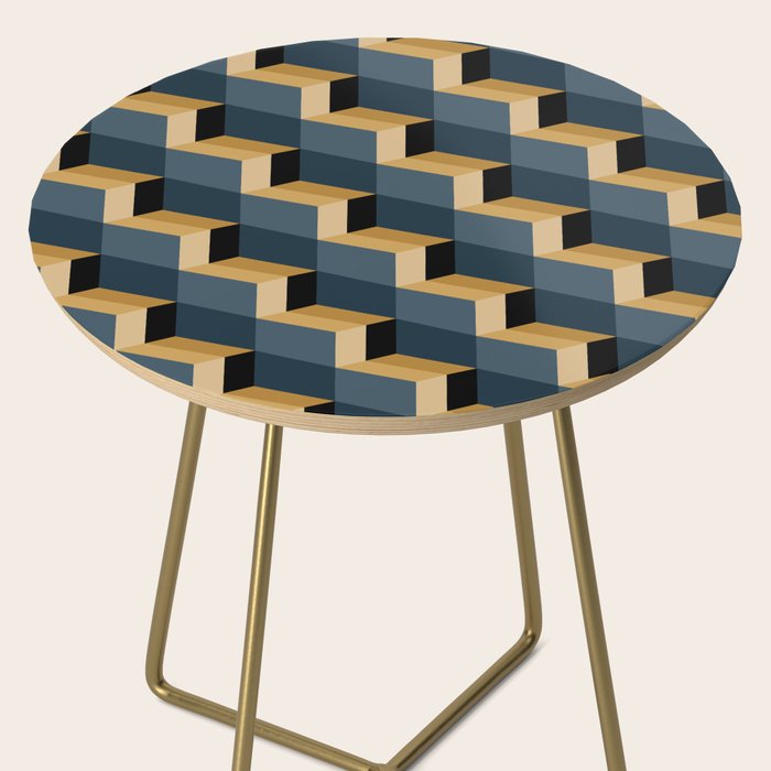 Cuboid Mid Century Abstract Shapes Pattern V Side Table Gallery Image 2
