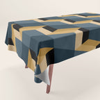 Cuboid Mid Century Abstract Shapes Pattern V Tablecloth Gallery Image 1