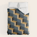Cuboid Mid Century Abstract Shapes Pattern V Comforter Gallery Image 6