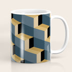 Cuboid Mid Century Abstract Shapes Pattern V Coffee Mug Gallery Image 1