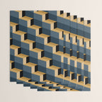 Cuboid Mid Century Abstract Shapes Pattern V Wrapping Paper Gallery Image 3