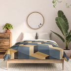 Cuboid Mid Century Abstract Shapes Pattern V Comforter Gallery Image 3