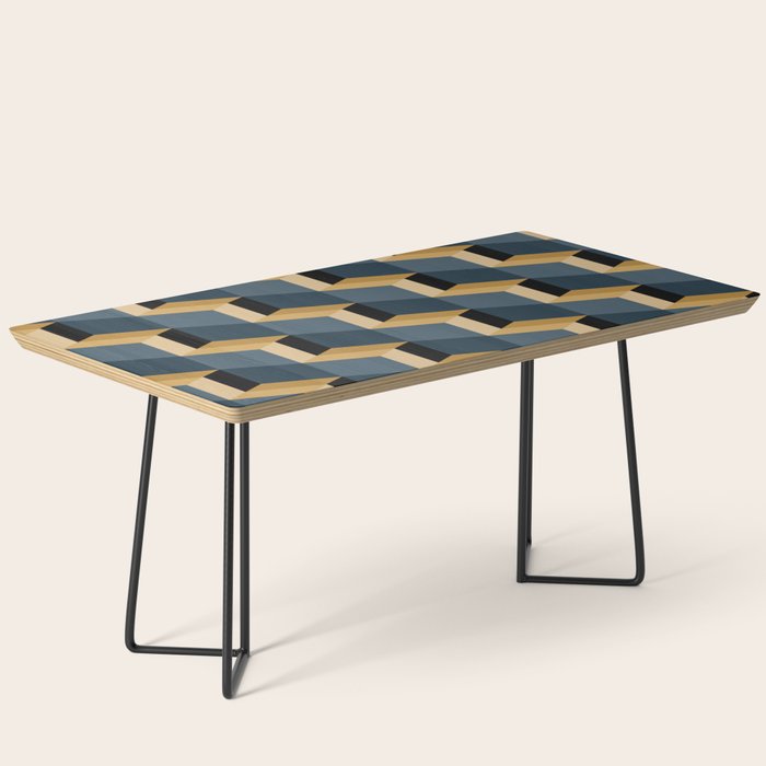 Cuboid Mid Century Abstract Shapes Pattern V Coffee Table Gallery Image 1