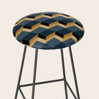 Cuboid Mid Century Abstract Shapes Pattern V Stool Gallery Image 2