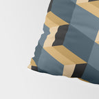 Cuboid Mid Century Abstract Shapes Pattern V Pillow Sham Gallery Image 4